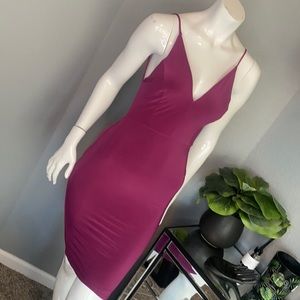 Backless purple dress